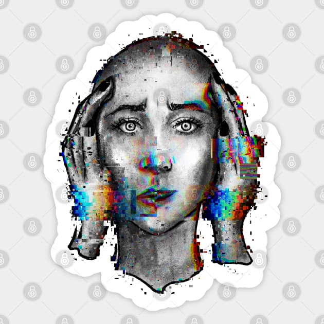 Glitch in the Simulation Sticker by sparkling-in-silence